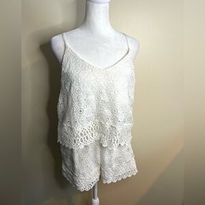 J.O.A. Los Angeles Nordstrom White Lace Romper